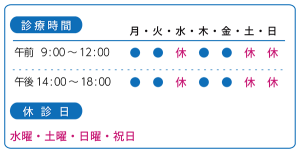 診療時間・休診日